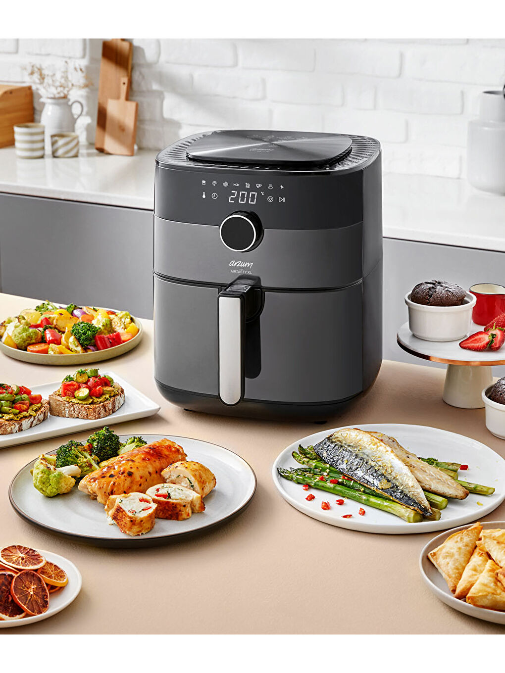AR2074-G Airtasty XL Sıcak Hava Fritözü - Gümüş-10