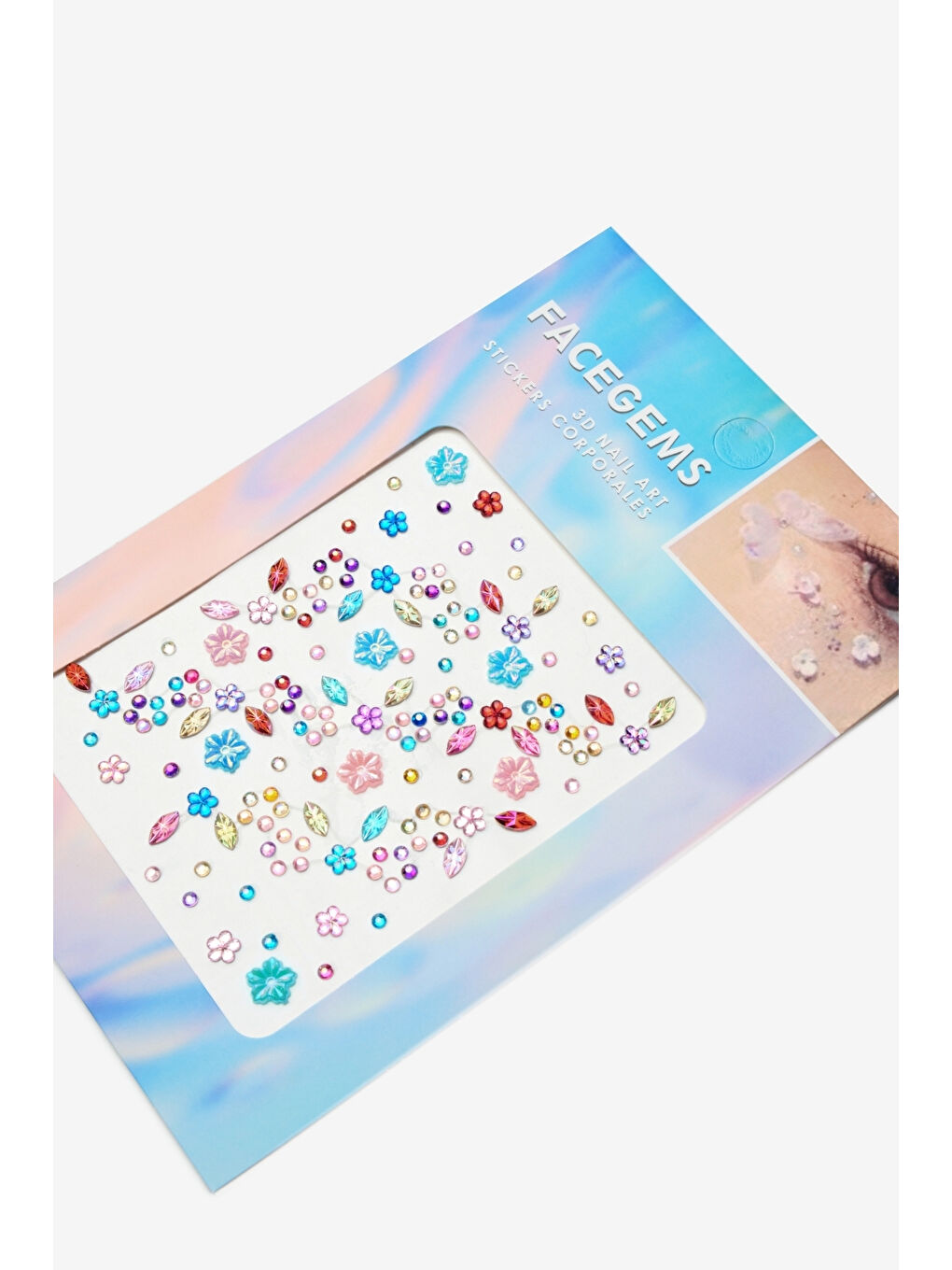 Çok Renkli  Yaprak Temalı Kız Çocuk Yüz ve Tırnak Sticker-1