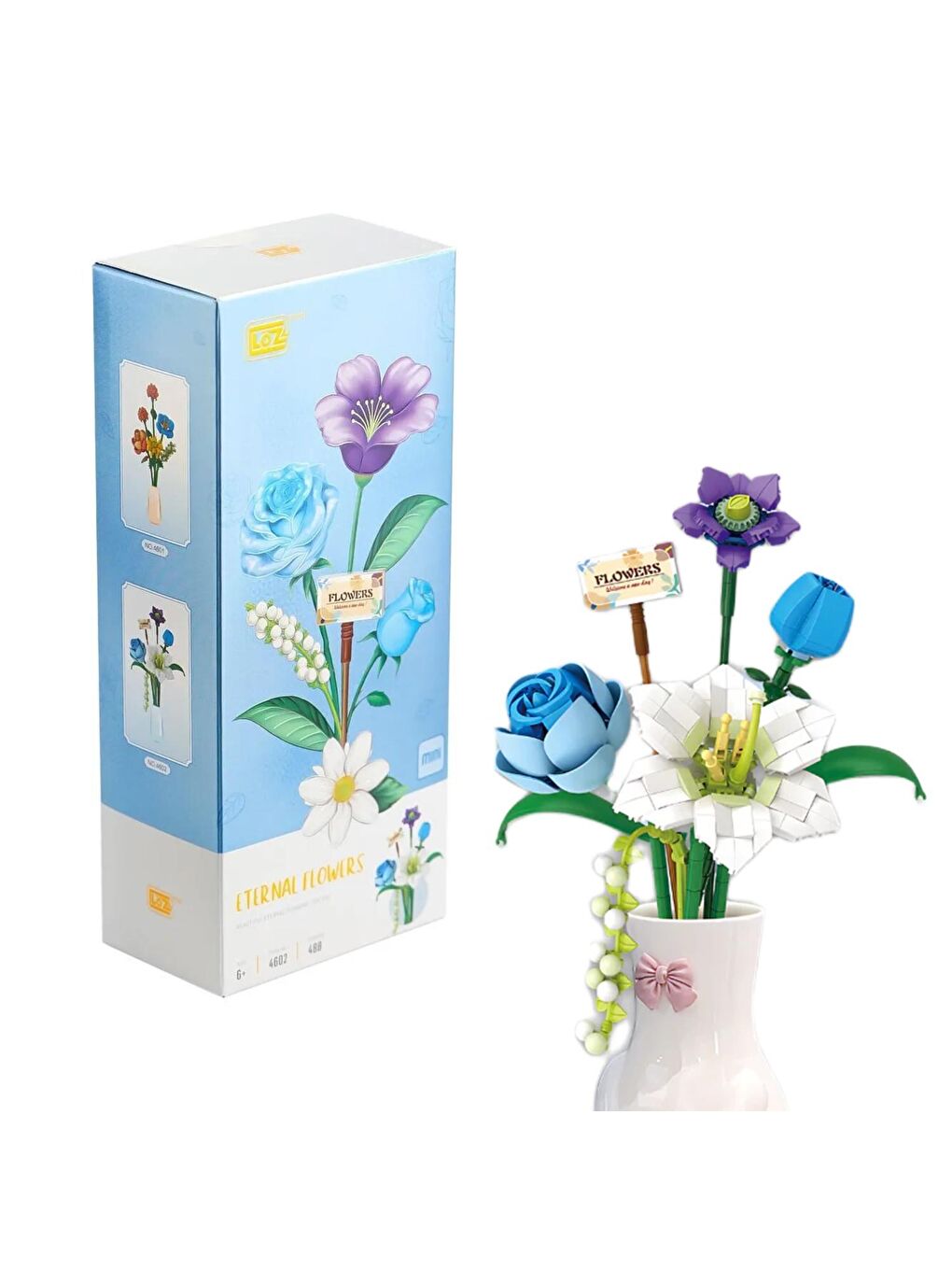 Loz Mini Eternal Flowers Mavi Umut Block Lego Yapı Oyuncağı 488 Parça (LZ4602)
