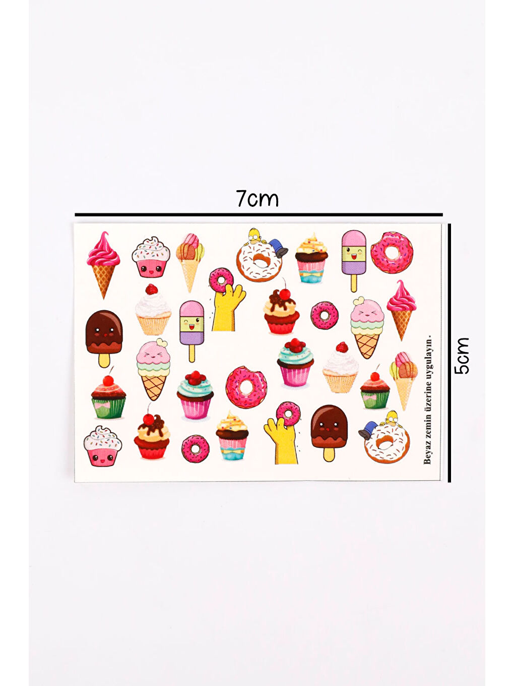 Çok Renkli Dondurma Kız Çocuk Tırnak Sticker-2