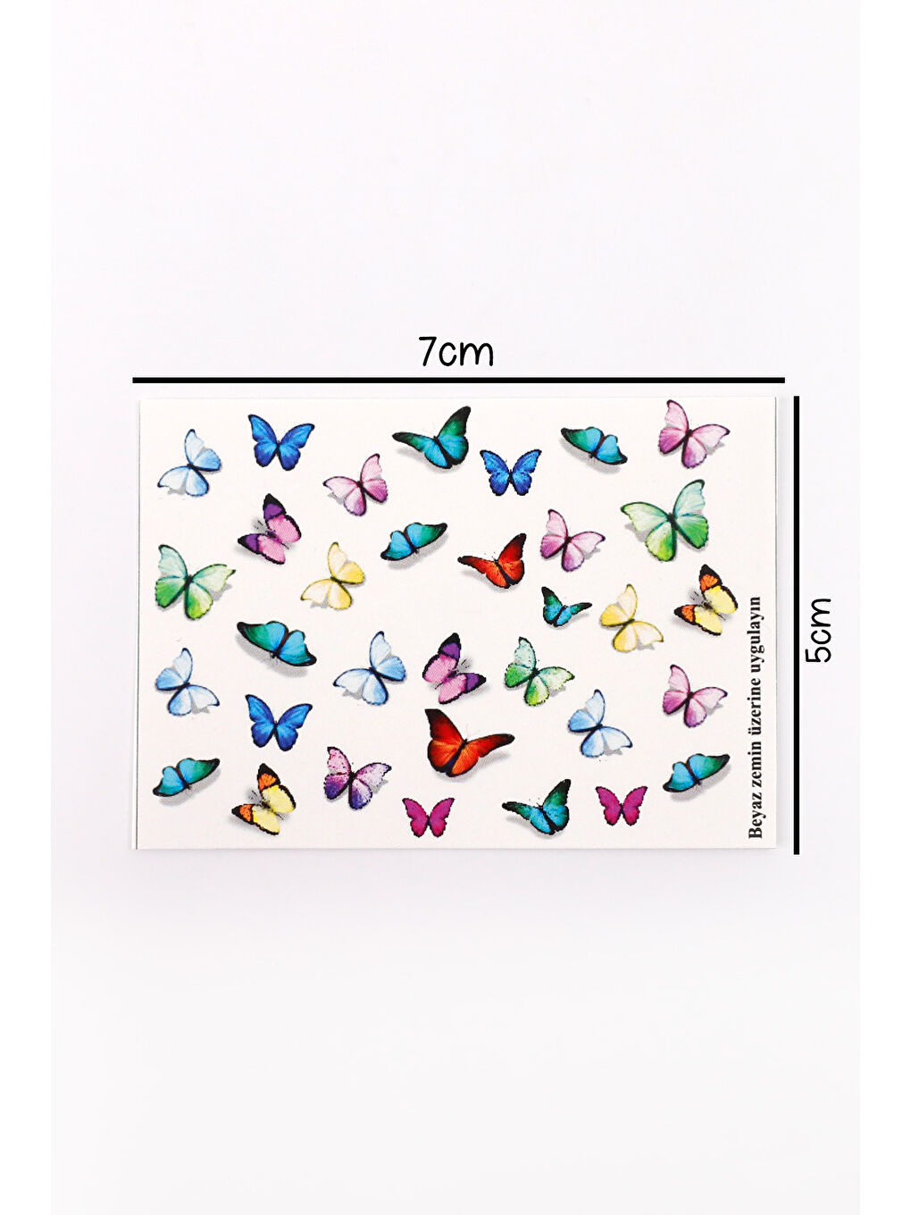 Çok Renkli Kelebek Kız Çocuk Tırnak Sticker-2