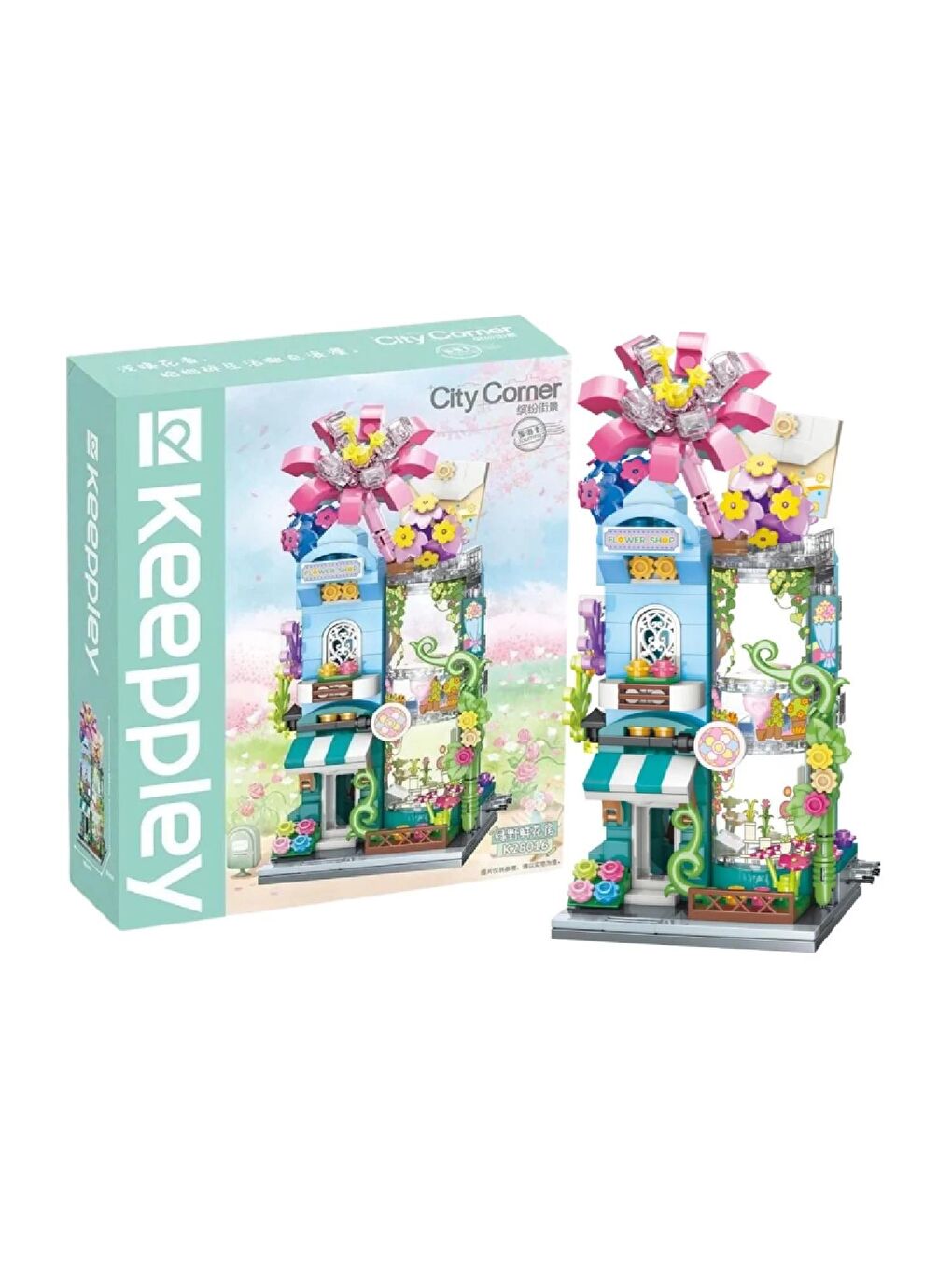 Keeppley Çiçek Mağazası Block Lego Yapı Oyuncağı 356 Parça (KP28016)-4