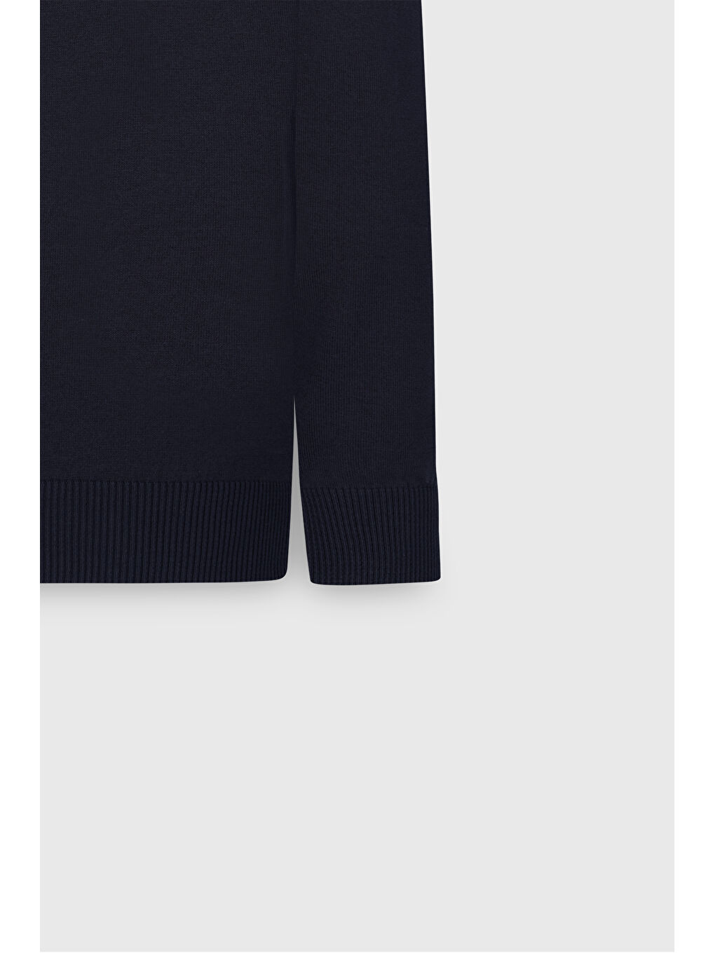 Erkek Lacivert Pamuklu Standart Fit Normal Kesim Tam Balıkçı Yaka Basic Triko Kazak-7