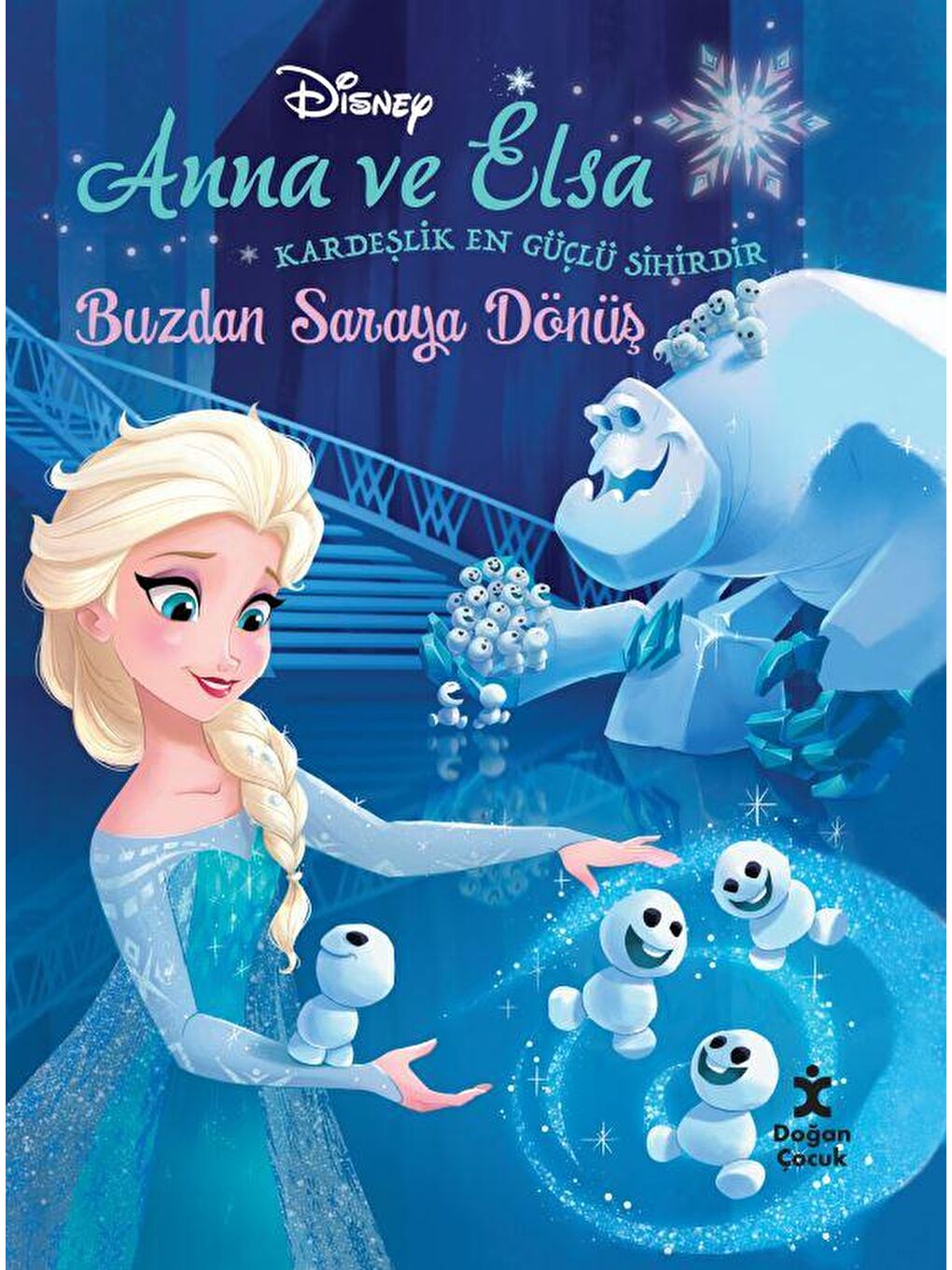 Doğan Çocuk Beyaz Disney Karlar Ülkesi Anna Ve Elsa Buzdan Saraya Dönüş -