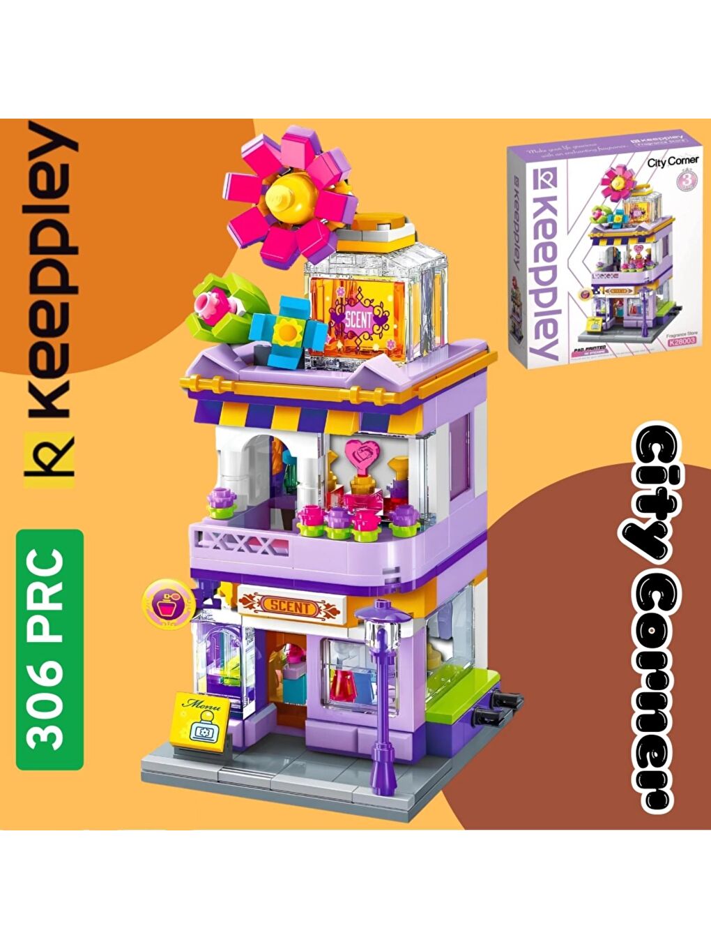 Keeppley Parfüm Mağazası Block Lego Yapı Oyuncağı 306 Parça (KP28003)-1