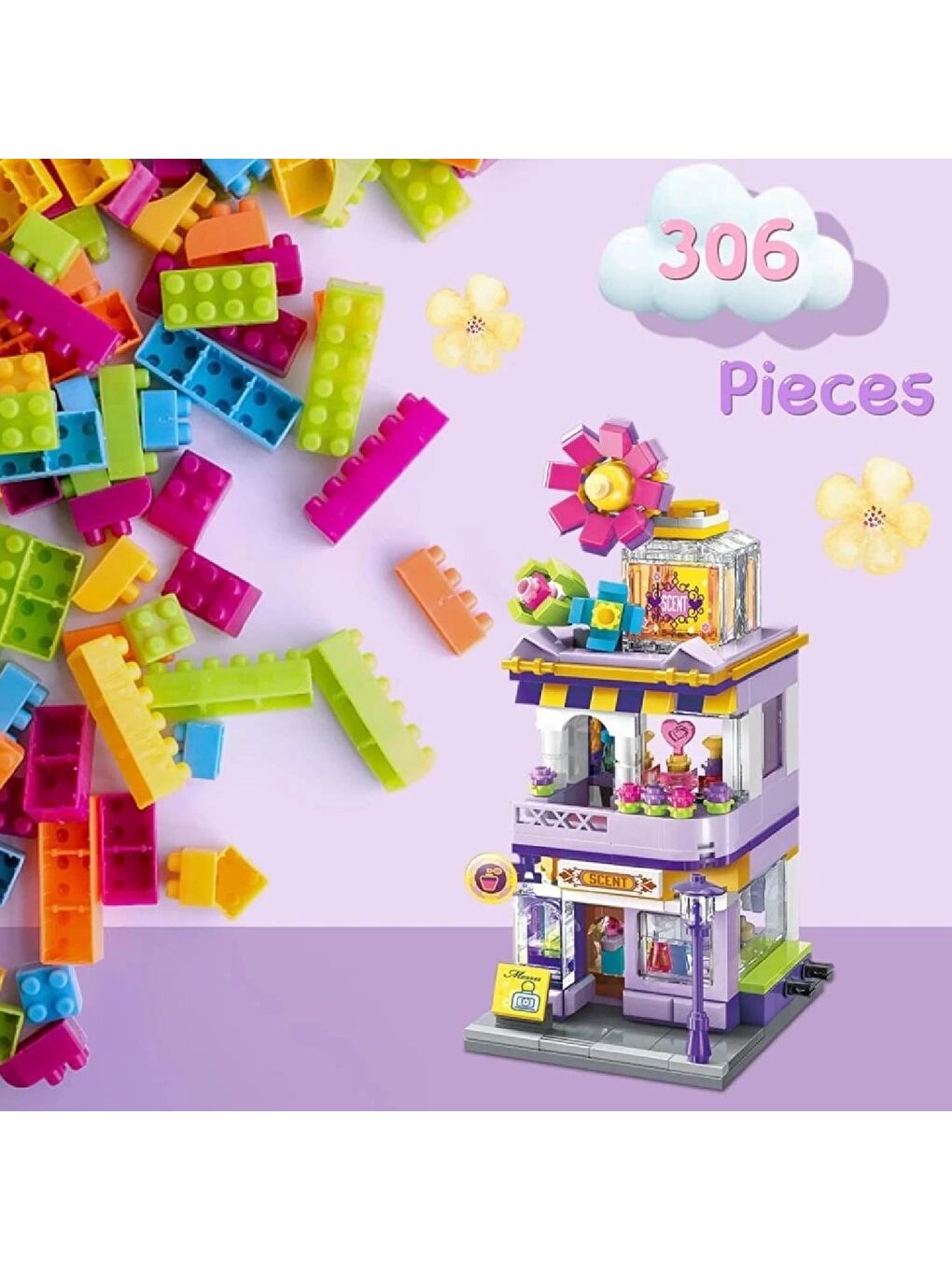 Keeppley Parfüm Mağazası Block Lego Yapı Oyuncağı 306 Parça (KP28003)-4