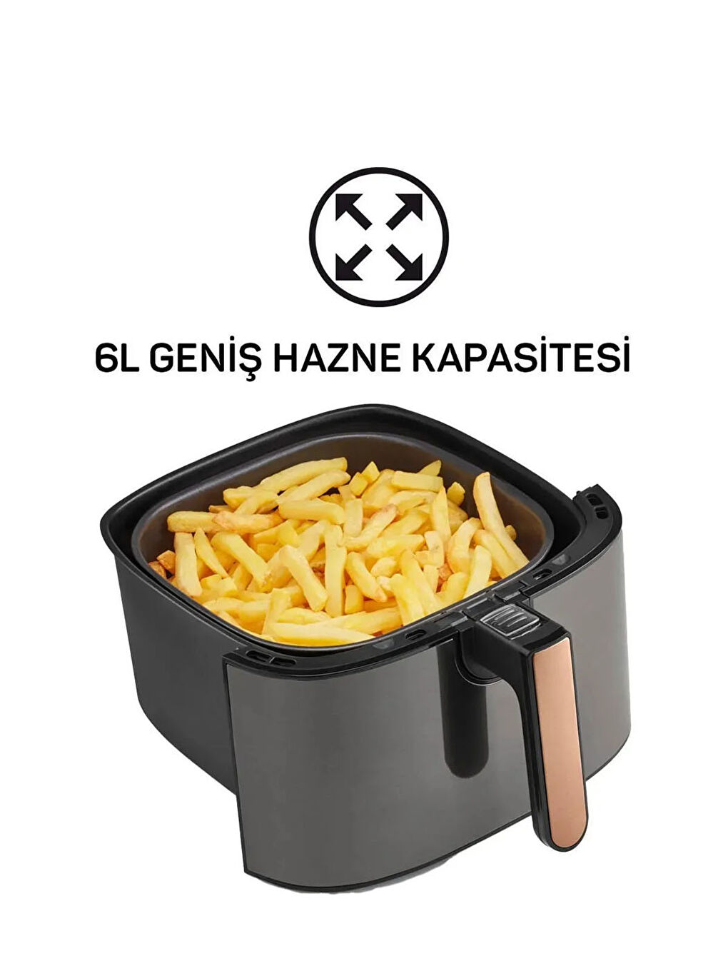 AR2074-B Airtasty XL Sıcak Hava Fritözü - Bakır-4