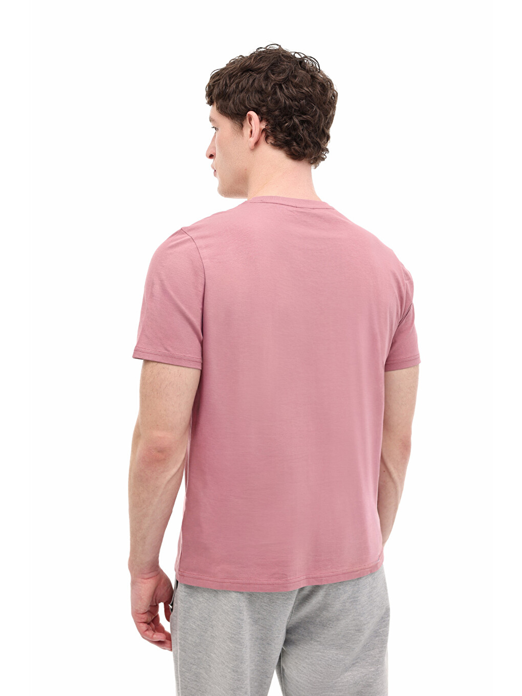 Pembe ML SUMMY 11KLR-05 6FX Gül Kurusu Erkek Kısa Kol T-Shirt-1