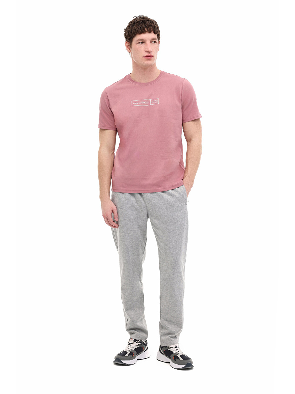 Pembe ML SUMMY 11KLR-05 6FX Gül Kurusu Erkek Kısa Kol T-Shirt-2