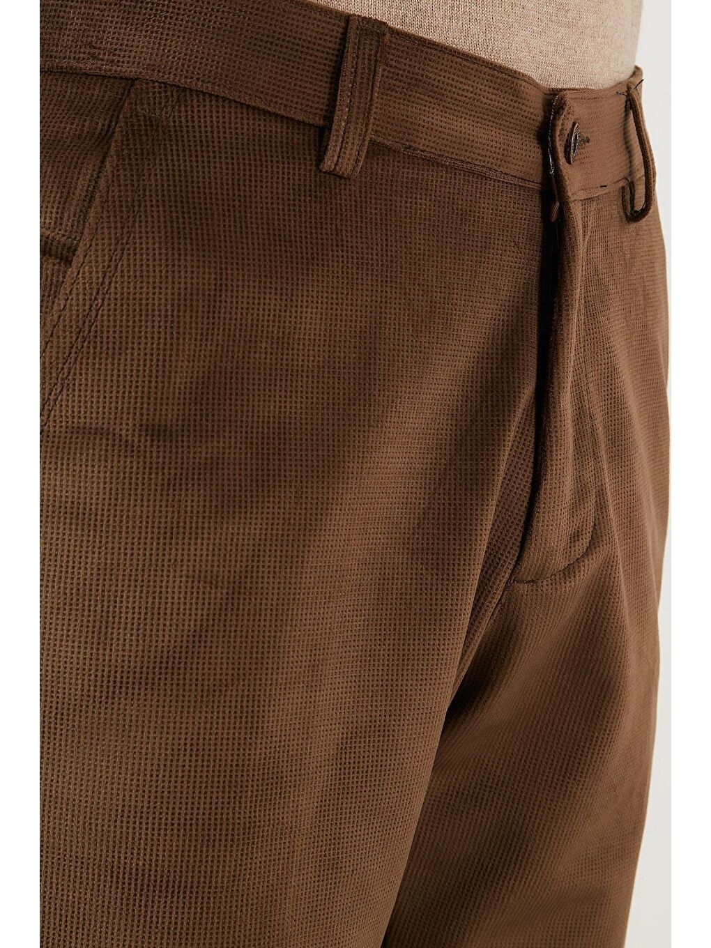 Kahverengi Normal Bel Regular Fit Düz Paça Kadife Erkek Pantolon 645MERLIN-4
