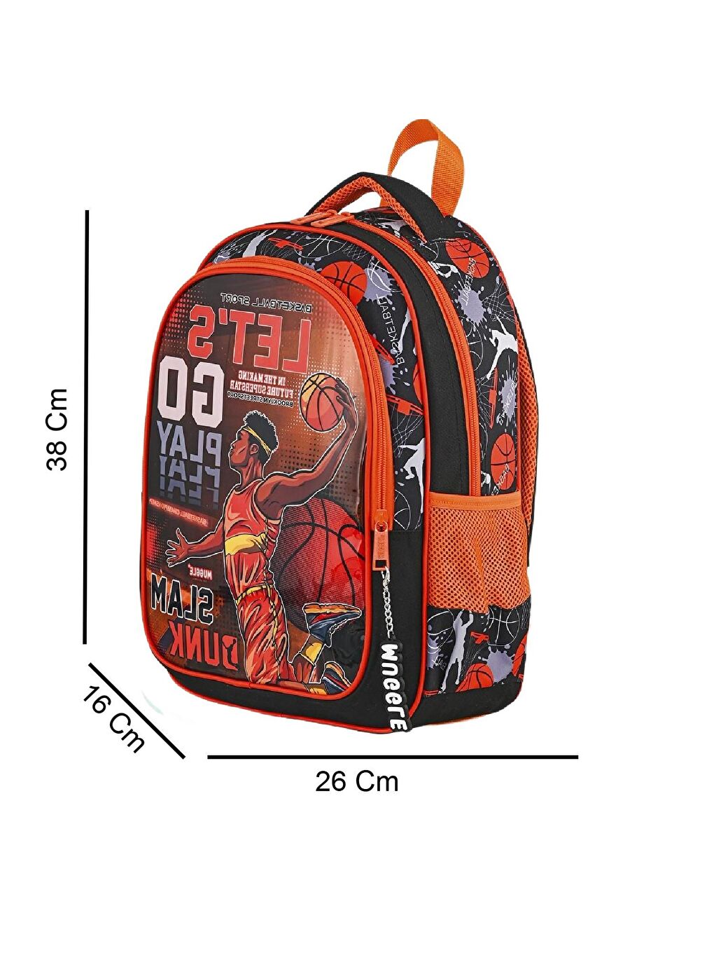 2 Bölmeli Lets Go Play Okul Sırt Çantası (MU-9124)-2