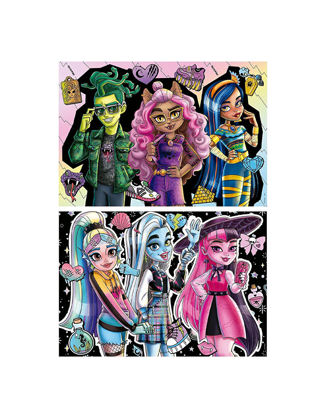 Çocuk Puzzle 2x100 Parça Monster High 19704-1