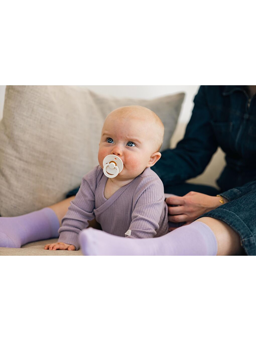 Colour İkili Kauçuk Emzik-Ivory/Dark Oak 6-18 Ay-1