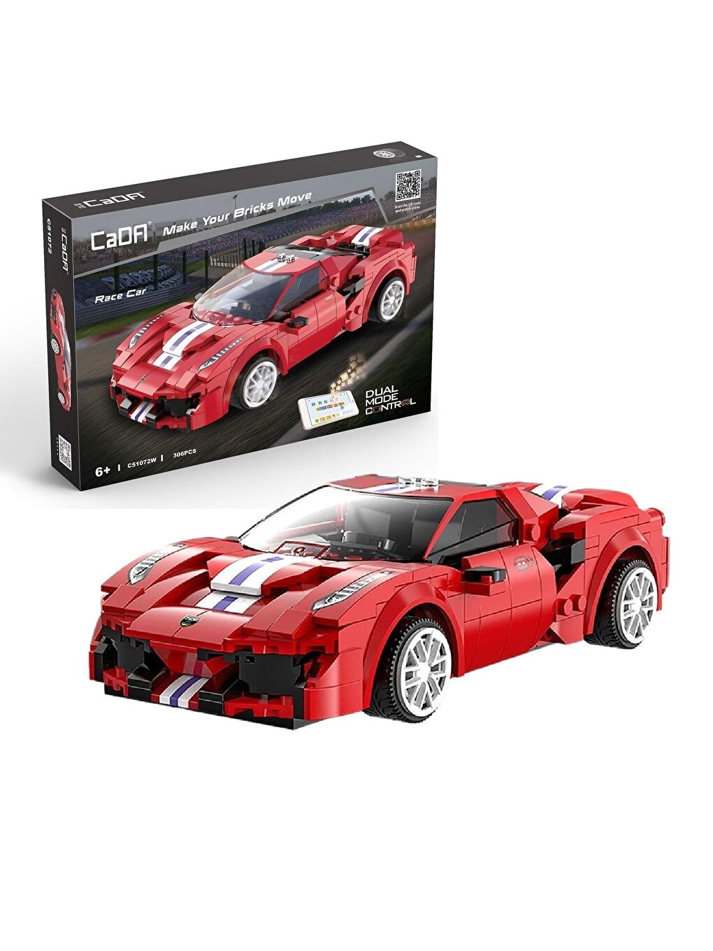 Cada 488 Yarış Arabası Block Lego Yapı Oyuncağı 306 Parça ( C51072W)