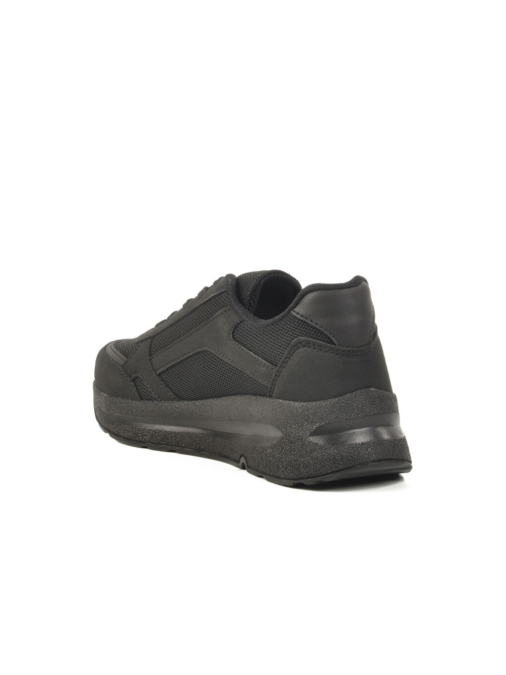 Siyah Nubuk Fileli Hafif Kadın Spor Ayakkabı 2420 G-3