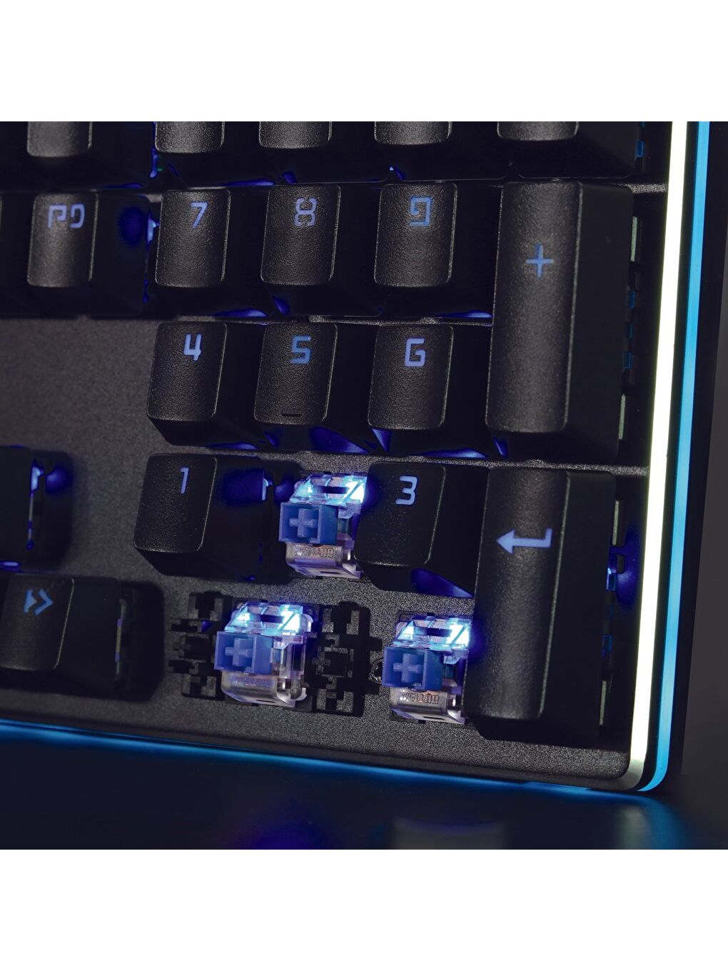 Rush Cobalt RK991 Mavi Switch Rgb Manyetik Bileklikli Rgb Makrolu Mekanik Oyuncu Klavyesi-3