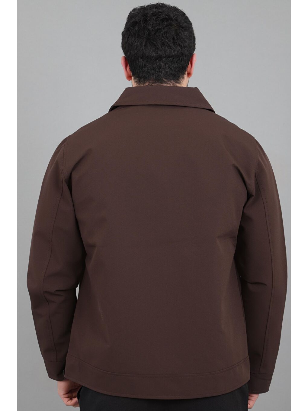 Kahverengi Yakalı Fermuarlı Mevsimlik Mont PLDP 3033_60390-6