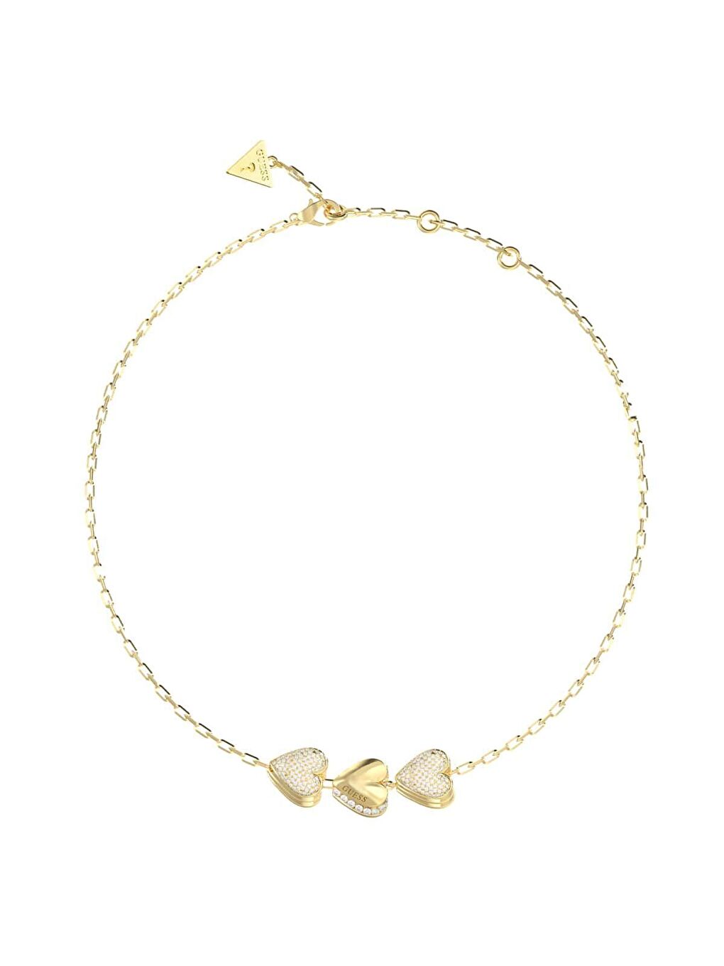 Sarı JGUJUBN06078JWYGTU Kalpli Kadın Kolye