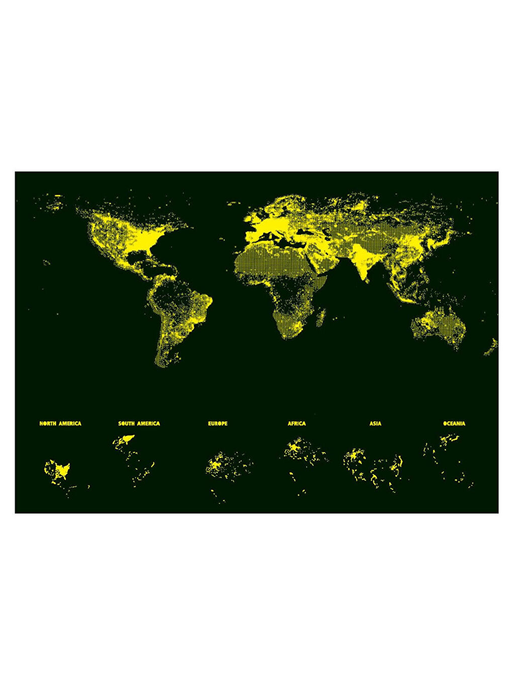 1000 Parça Neon Puzzle World Map 16760-2