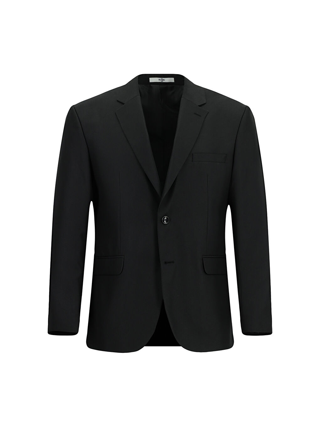 Siyah 4 Drop Relaxed Fit Rahat Kesim Takım Elbise-1