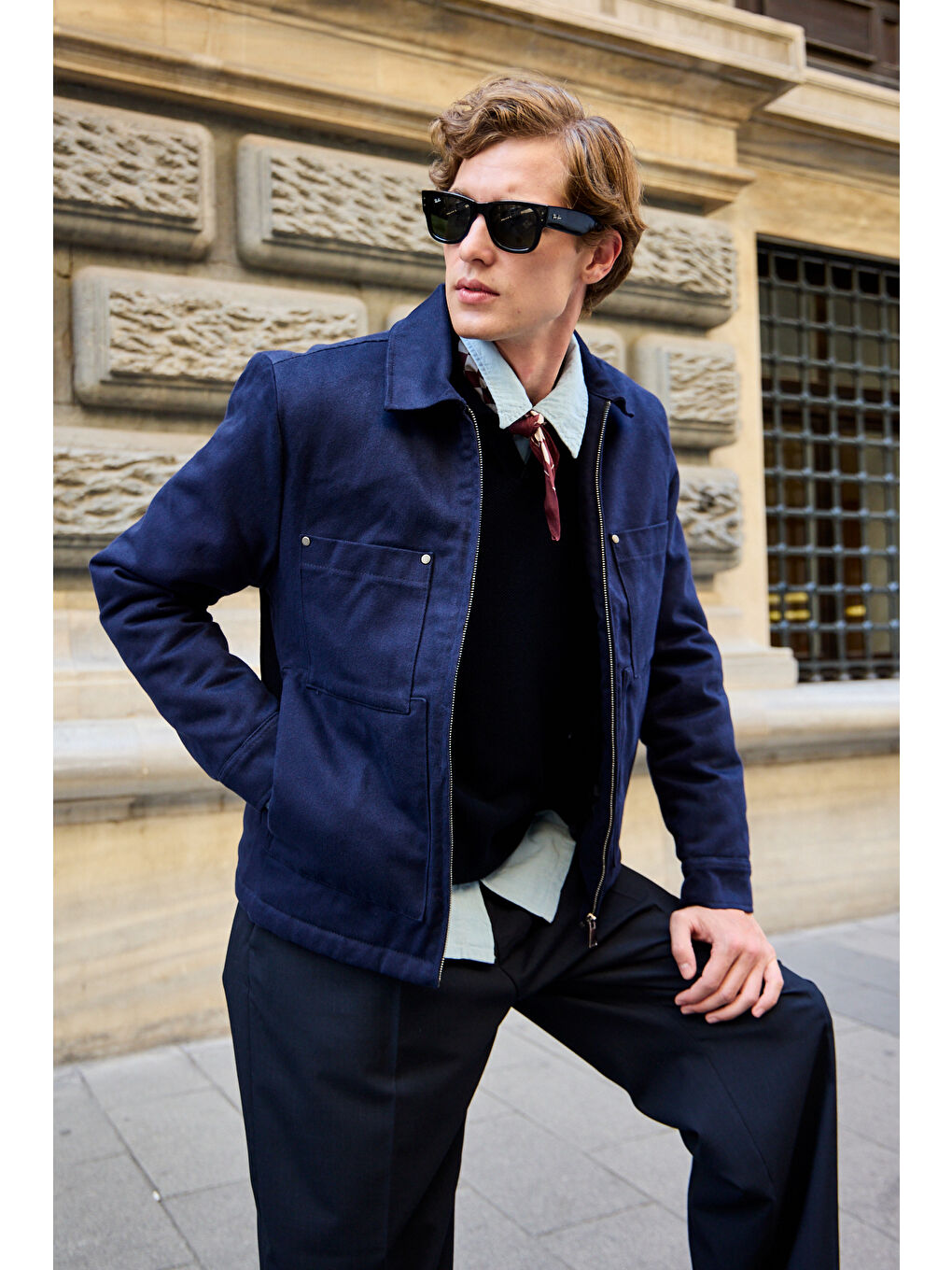 Erkek Pamuklu %100 Pamuk Ceket Mont Lacivert-4