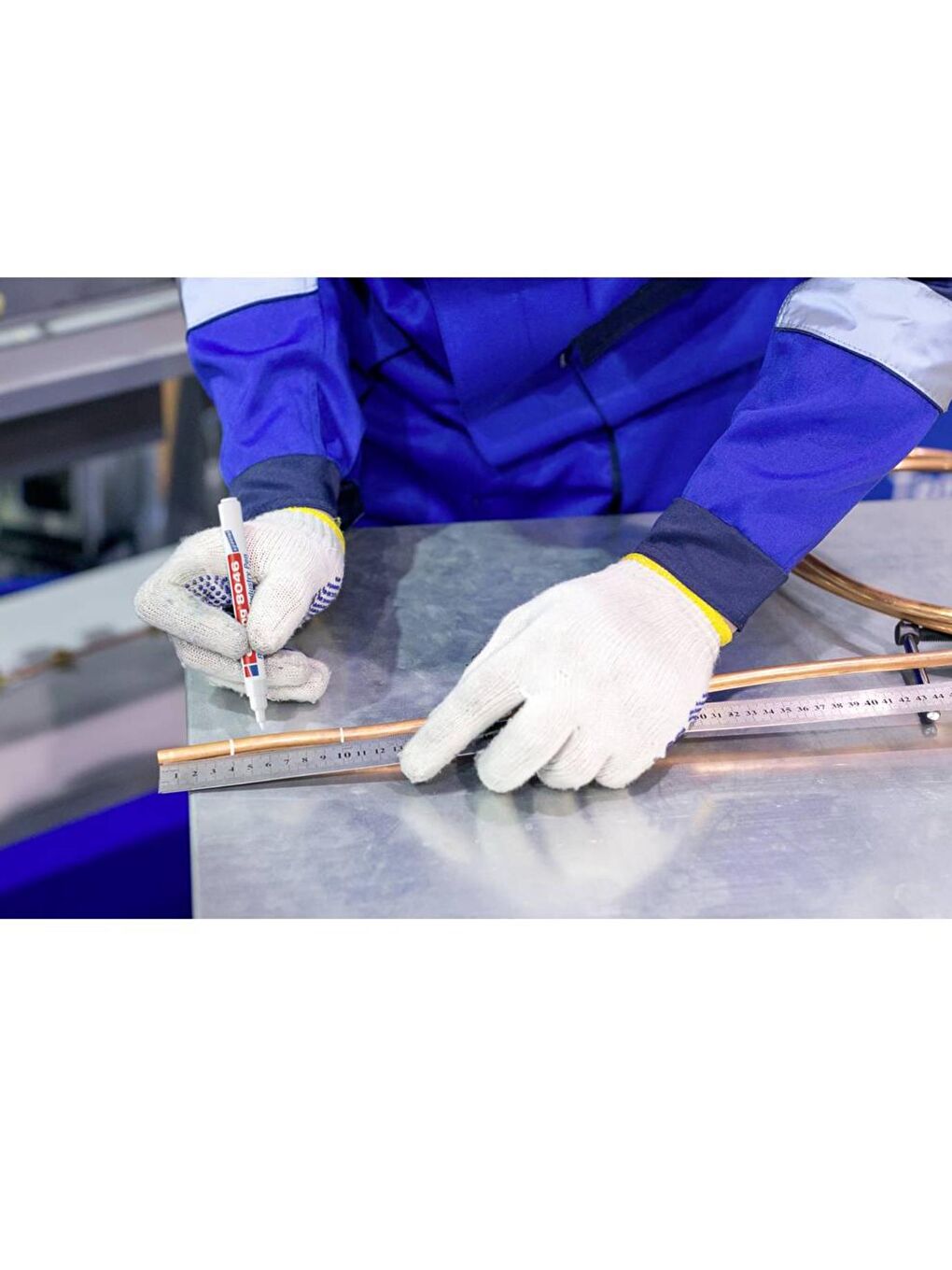 8046 Yuvarlak Uç 1-3 mm Endüstri Kalemi Beyaz (ED804649)-2