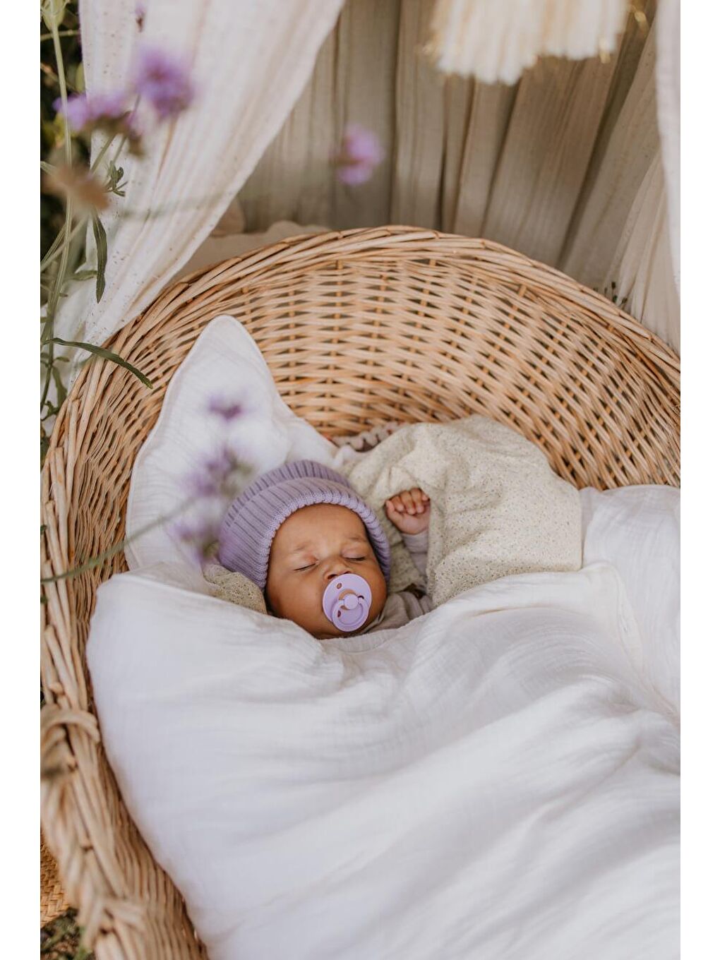 Colour İkili Kauçuk Emzik-Violet Sky/Pumpkin 0-6 Ay-1