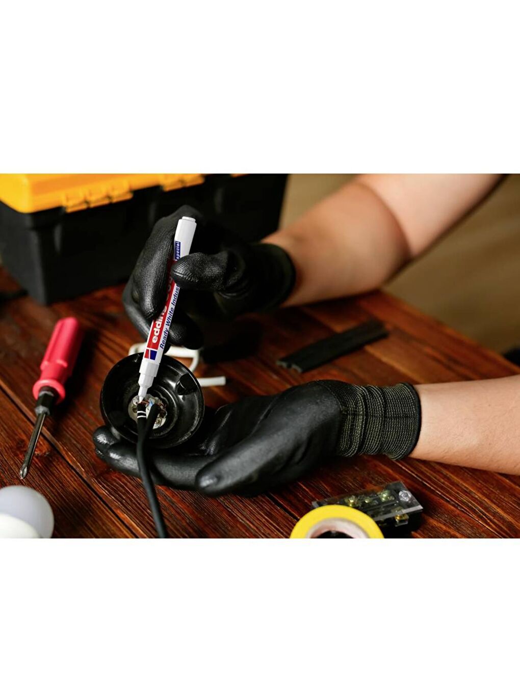 8046 Yuvarlak Uç 1-3 mm Endüstri Kalemi Beyaz (ED804649)-4