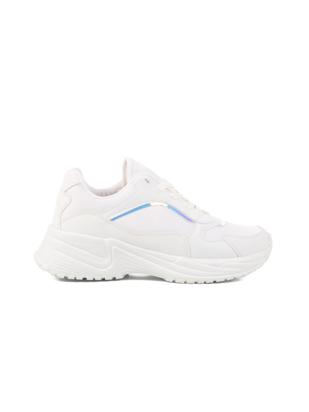 Beyaz Parlak Hafif Kadın Spor Ayakkabı 2410 G