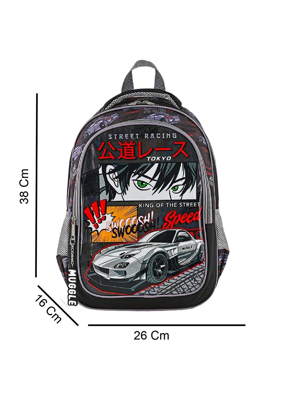 2 Bölmeli Tokyo Speed Okul Sırt Çantası (MU-9136)-1