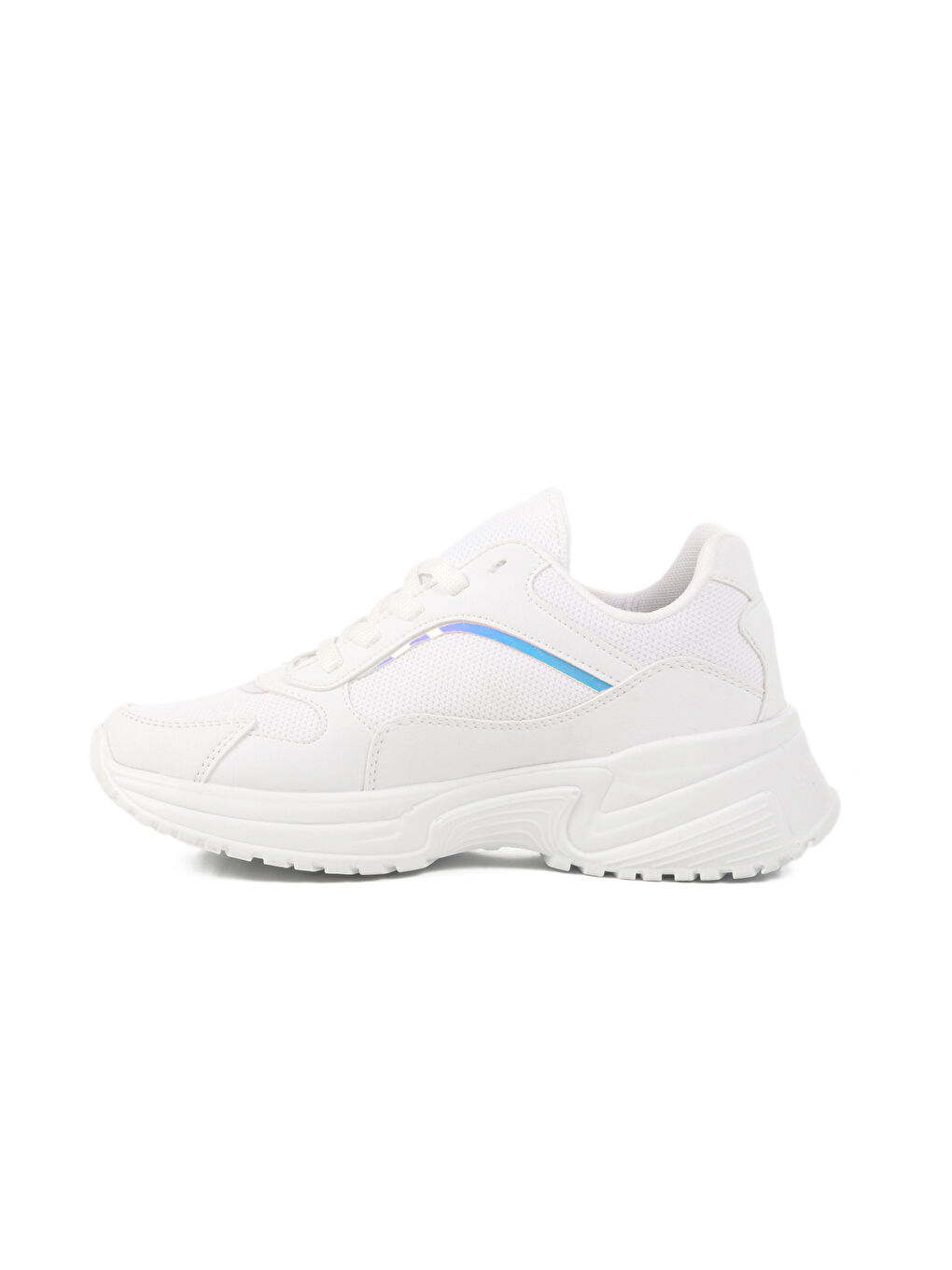 Beyaz Parlak Hafif Kadın Spor Ayakkabı 2410 G-1