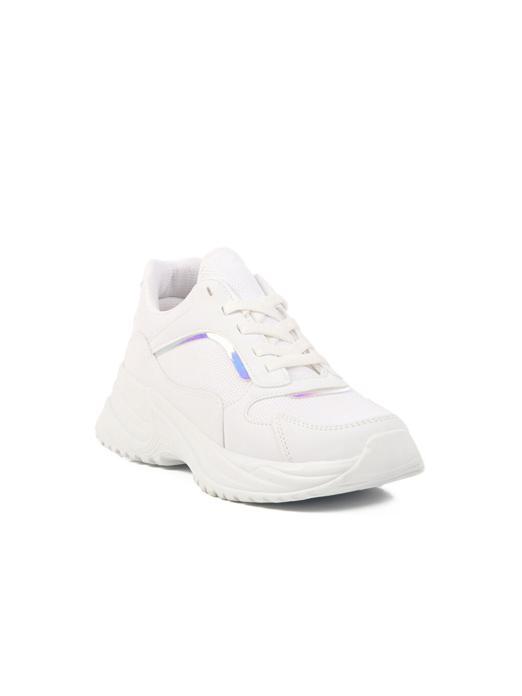 Beyaz Parlak Hafif Kadın Spor Ayakkabı 2410 G-2