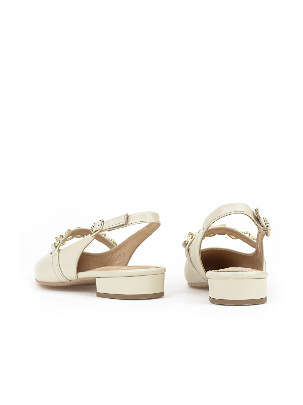 Kadın Hakiki Deri Topuklu Ayakkabı 1611030Z2657 Bej-2