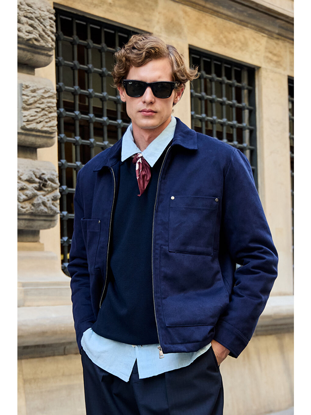 Erkek Pamuklu %100 Pamuk Ceket Mont Lacivert-5