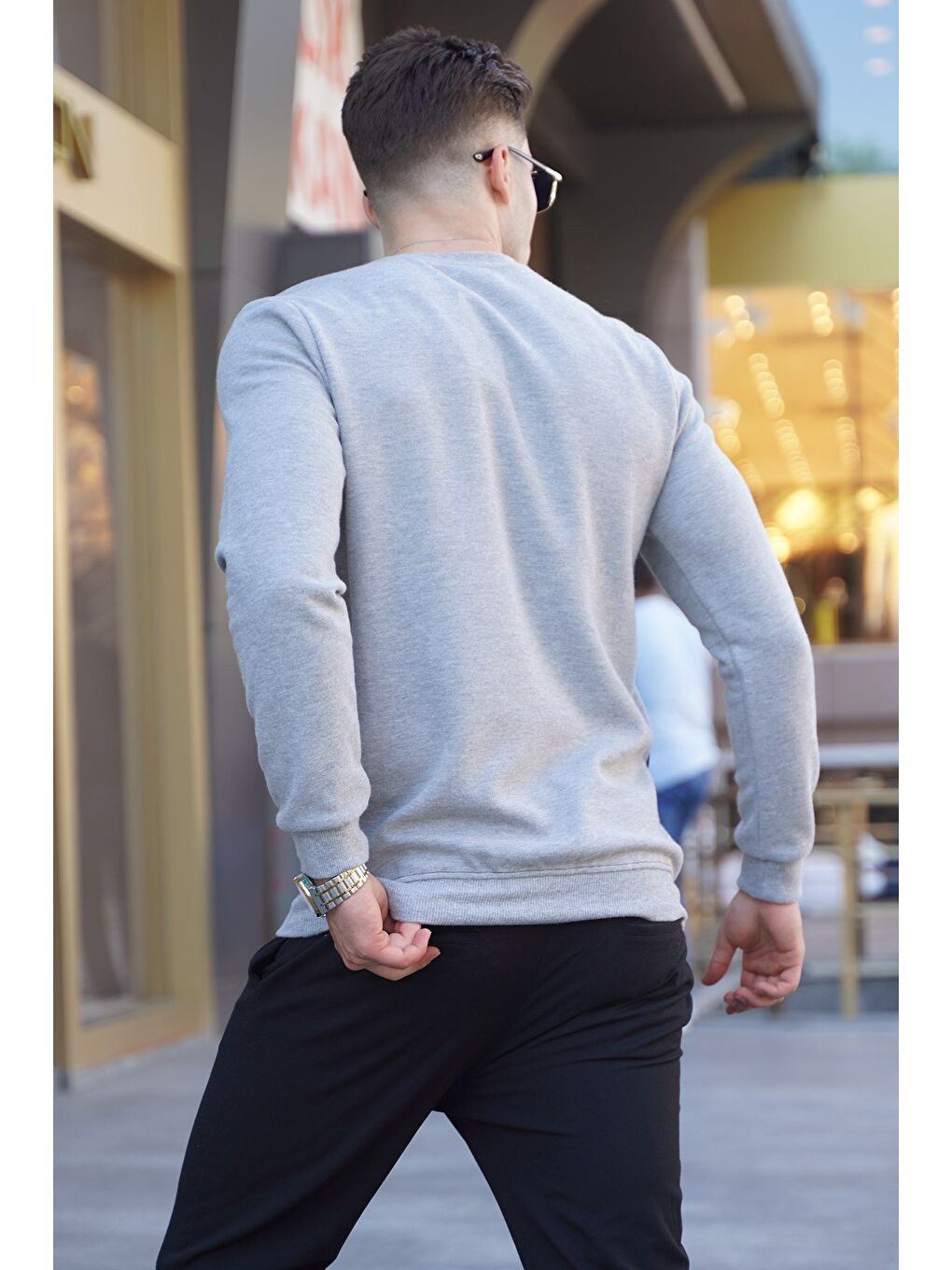 Grimelanj Desenli Bisiklet Yaka Triko Kazak 5964-1