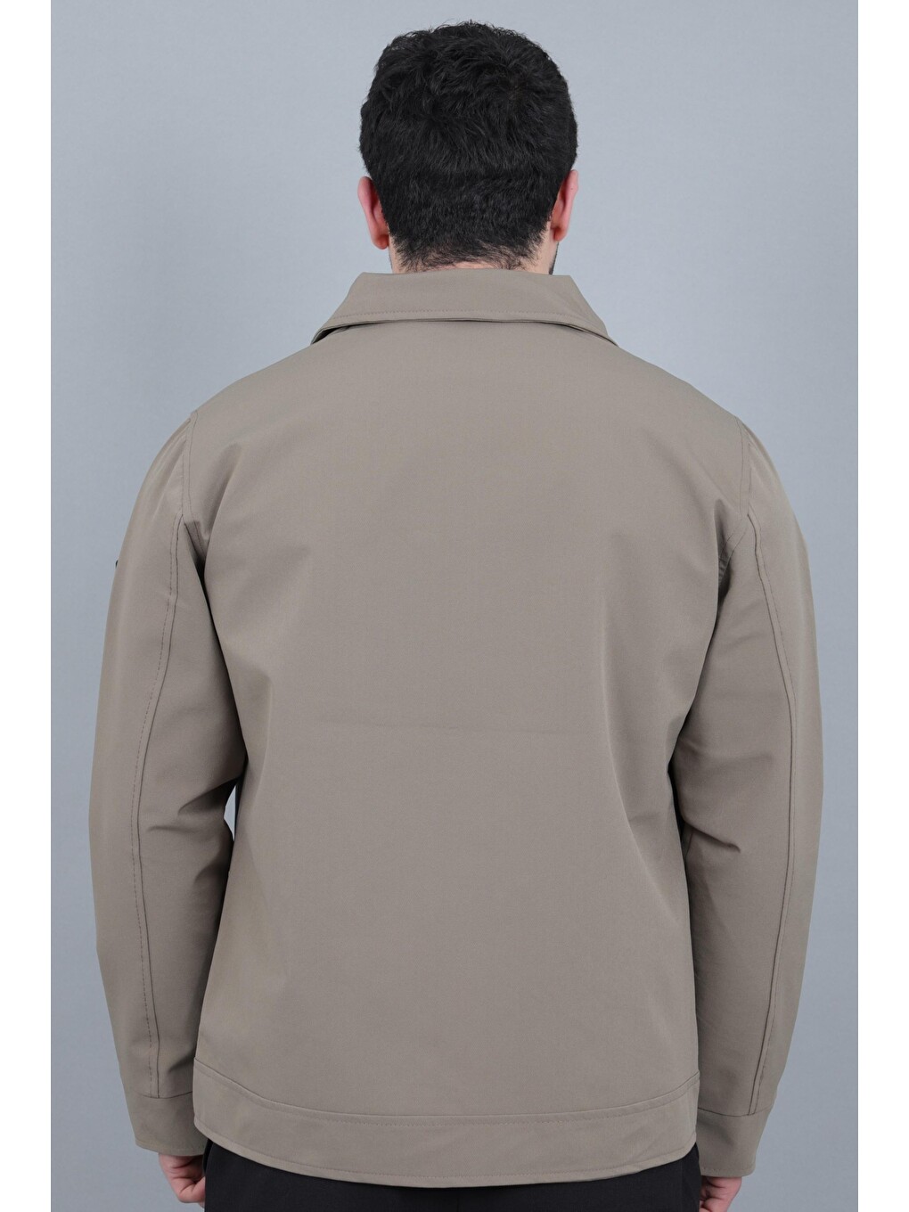 Bej Yakalı Fermuarlı Mevsimlik Mont Pldp 3033_60390-4