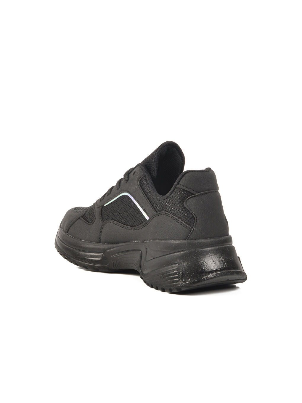 Siyah Simli Fileli Hafif Kadın Spor Ayakkabı 2410 G-3