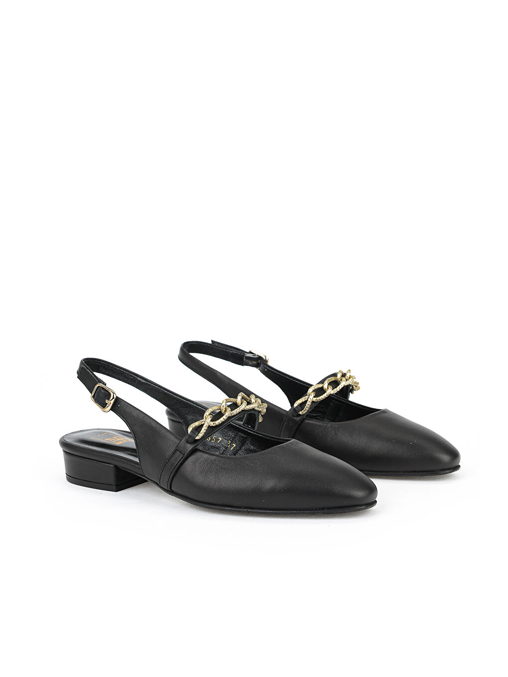 Kadın Hakiki Deri Topuklu Ayakkabı 1611030Z2657 Siyah-1