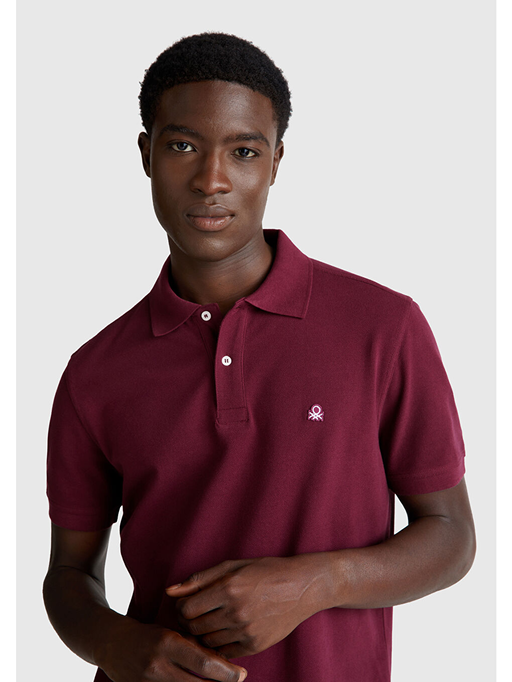 Erkek Mürdüm Regular Fit Kısa Kollu Polo T-Shirt-5