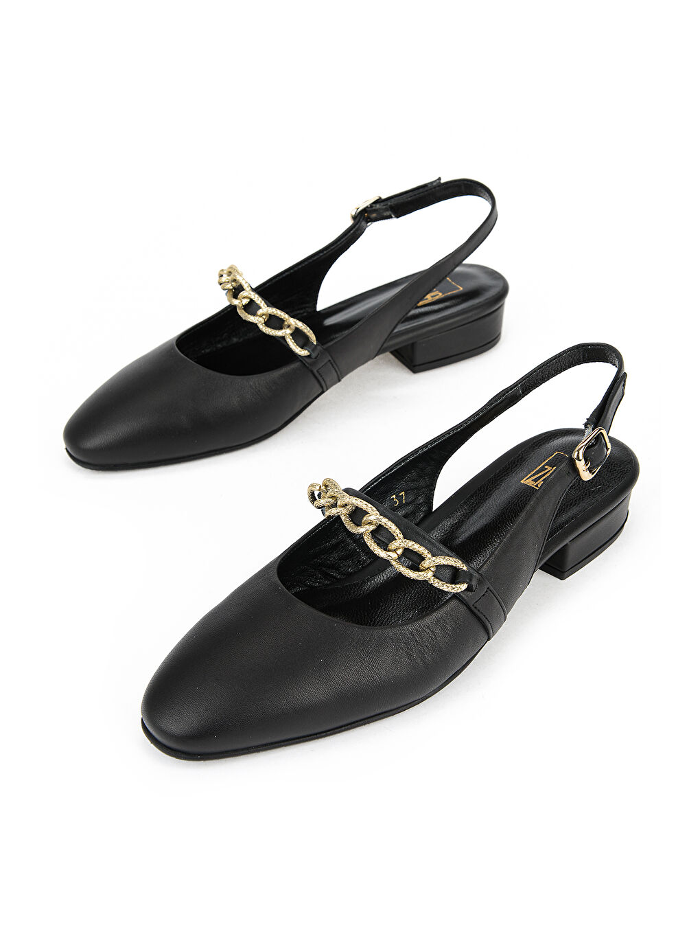 Kadın Hakiki Deri Topuklu Ayakkabı 1611030Z2657 Siyah-3