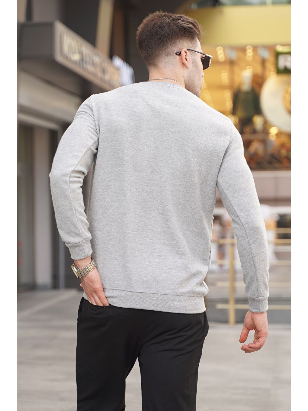 Grimelanj Desenli Bisiklet Yaka Triko Kazak 5963-1