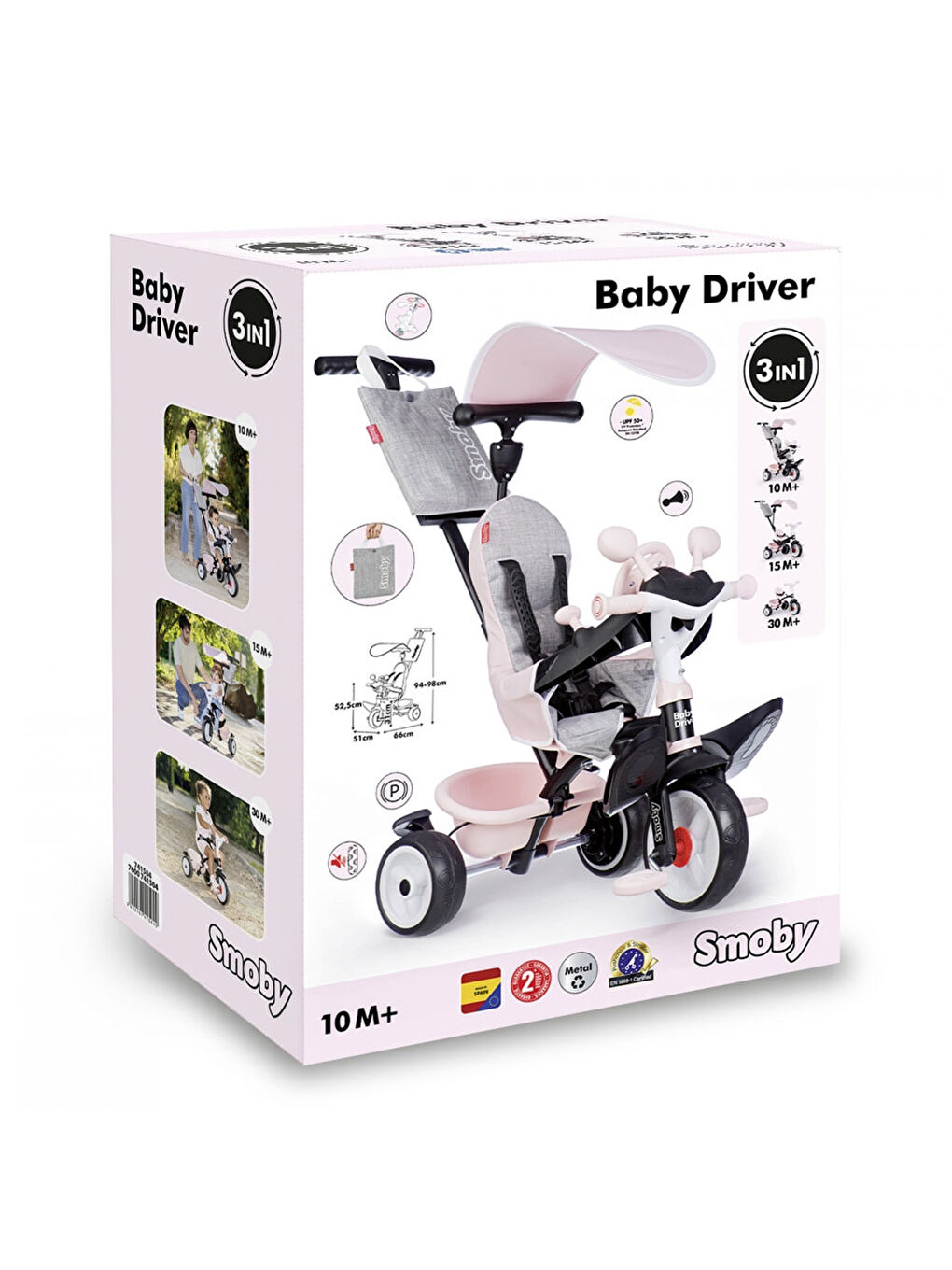 Baby Driver 3'ü 1 Arada Üç Tekerlekli Bisiklet 7600741504-1