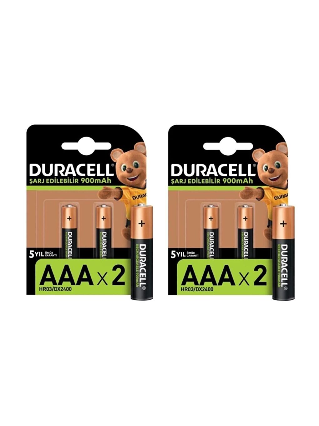 Şarj Edilebilir Aaa 900mah Piller 2 li  4 Adet
