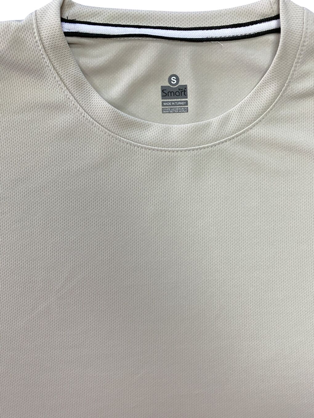 Bej Erkek Kısa Kollu Spor Hızlı Kuruma Özellikli T-shirt-3