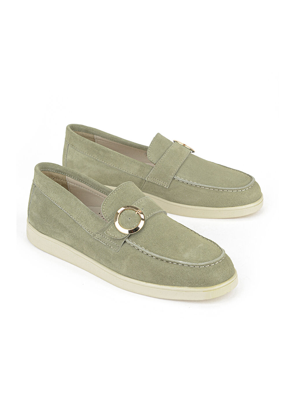 Kadın Hakiki Deri Günlük Ayakkabı 1611022Z2797 Yeşil-1