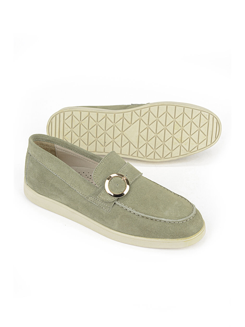 Kadın Hakiki Deri Günlük Ayakkabı 1611022Z2797 Yeşil-3