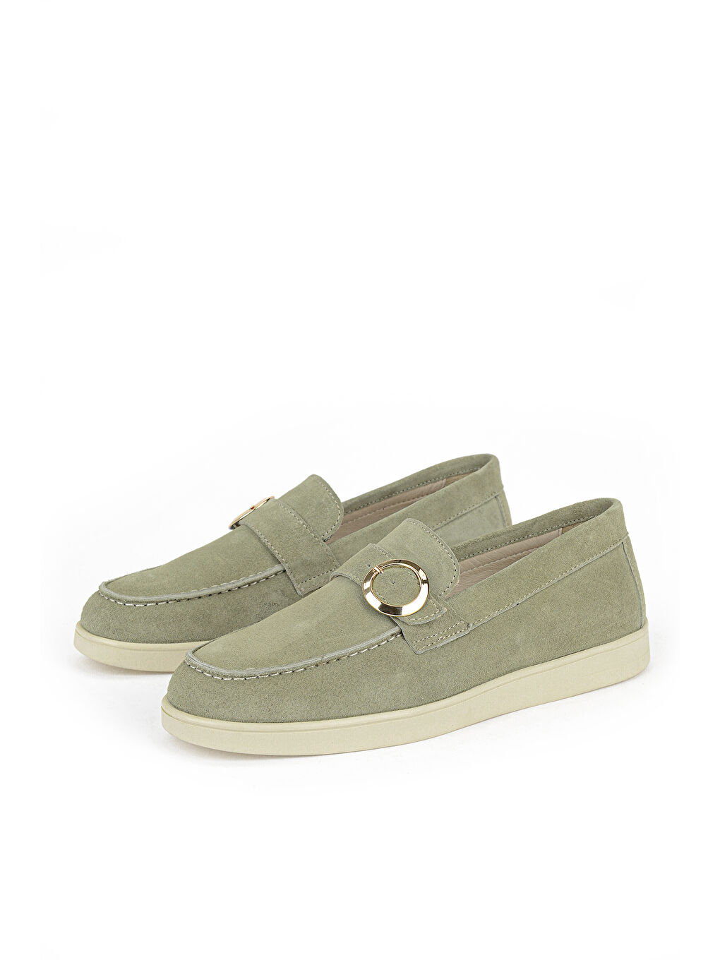 Kadın Hakiki Deri Günlük Ayakkabı 1611022Z2797 Yeşil-4