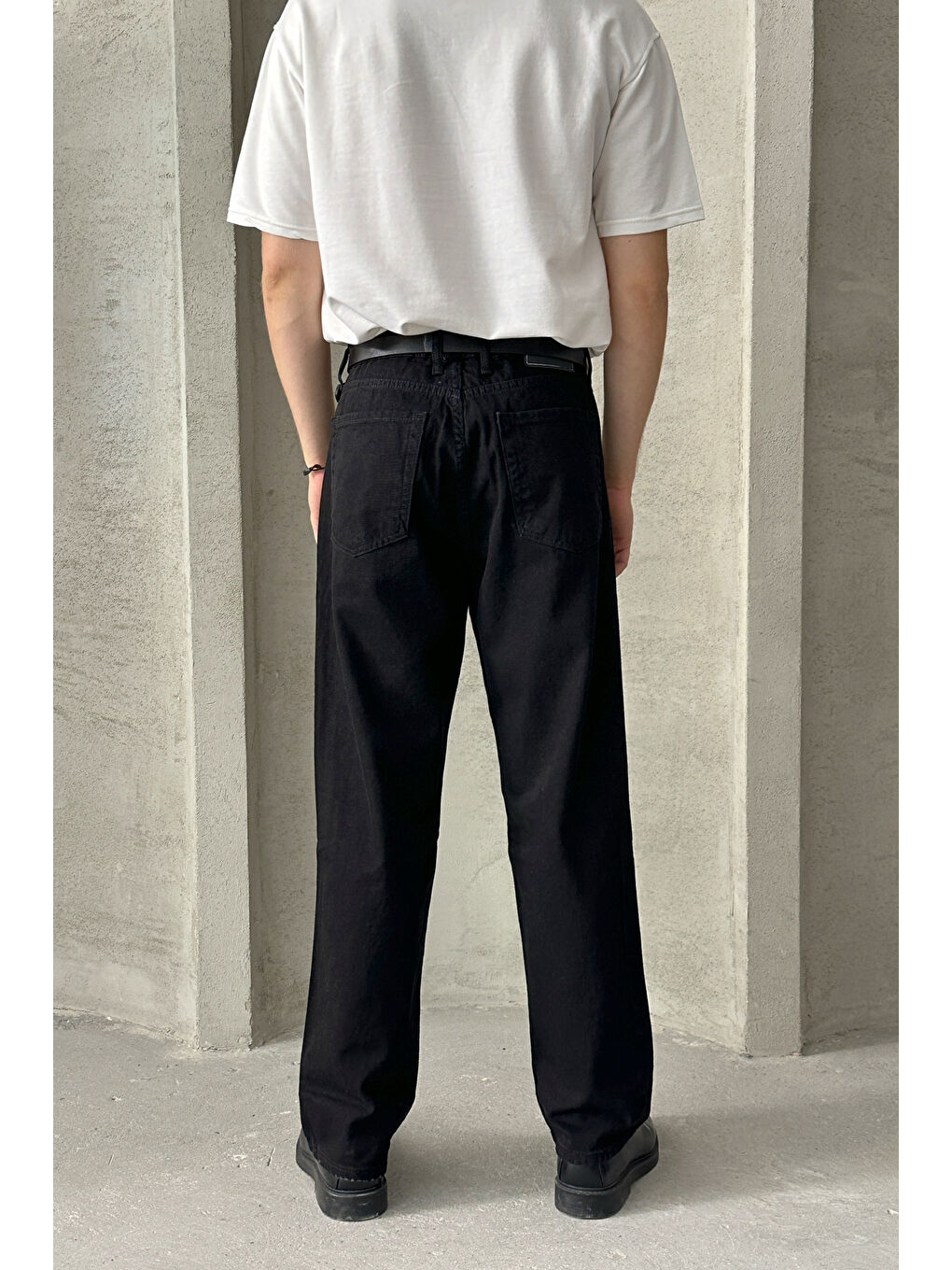 Siyah Erkek Baggy Jean Pantolon-2