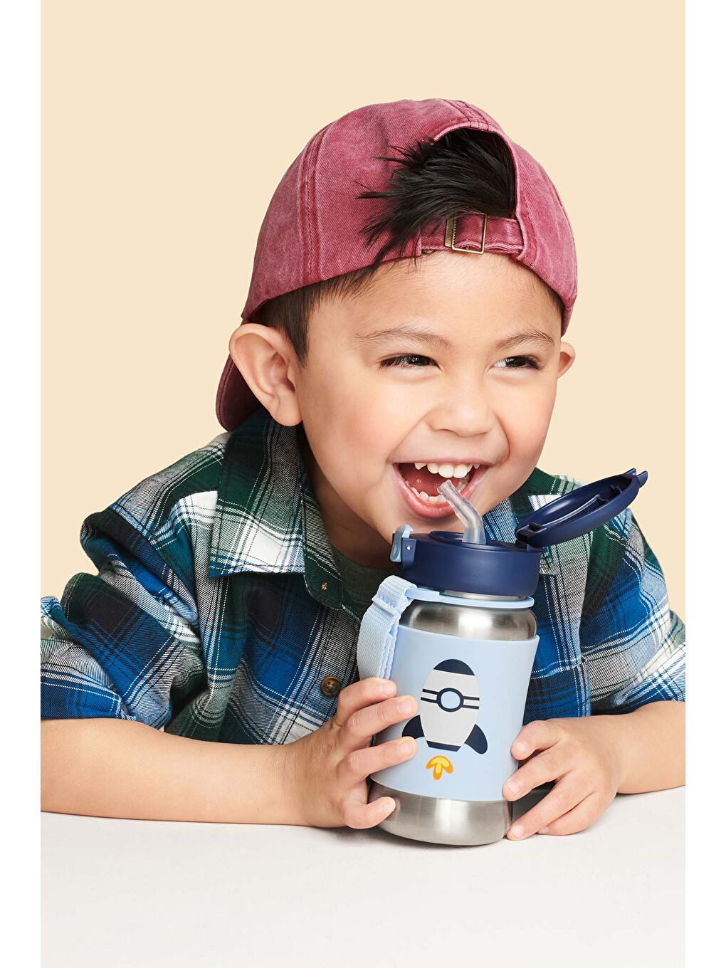 Paslanmaz Çelik Pipetli Suluk Roket-4