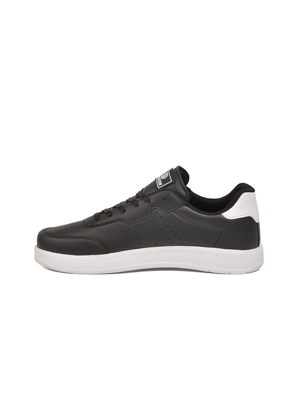 Siyah Beyaz Büyük Numara Bağcıklı Cilt Erkek Spor Ayakkabı 158 M-3